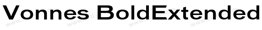 Vonnes BoldExtended字体转换